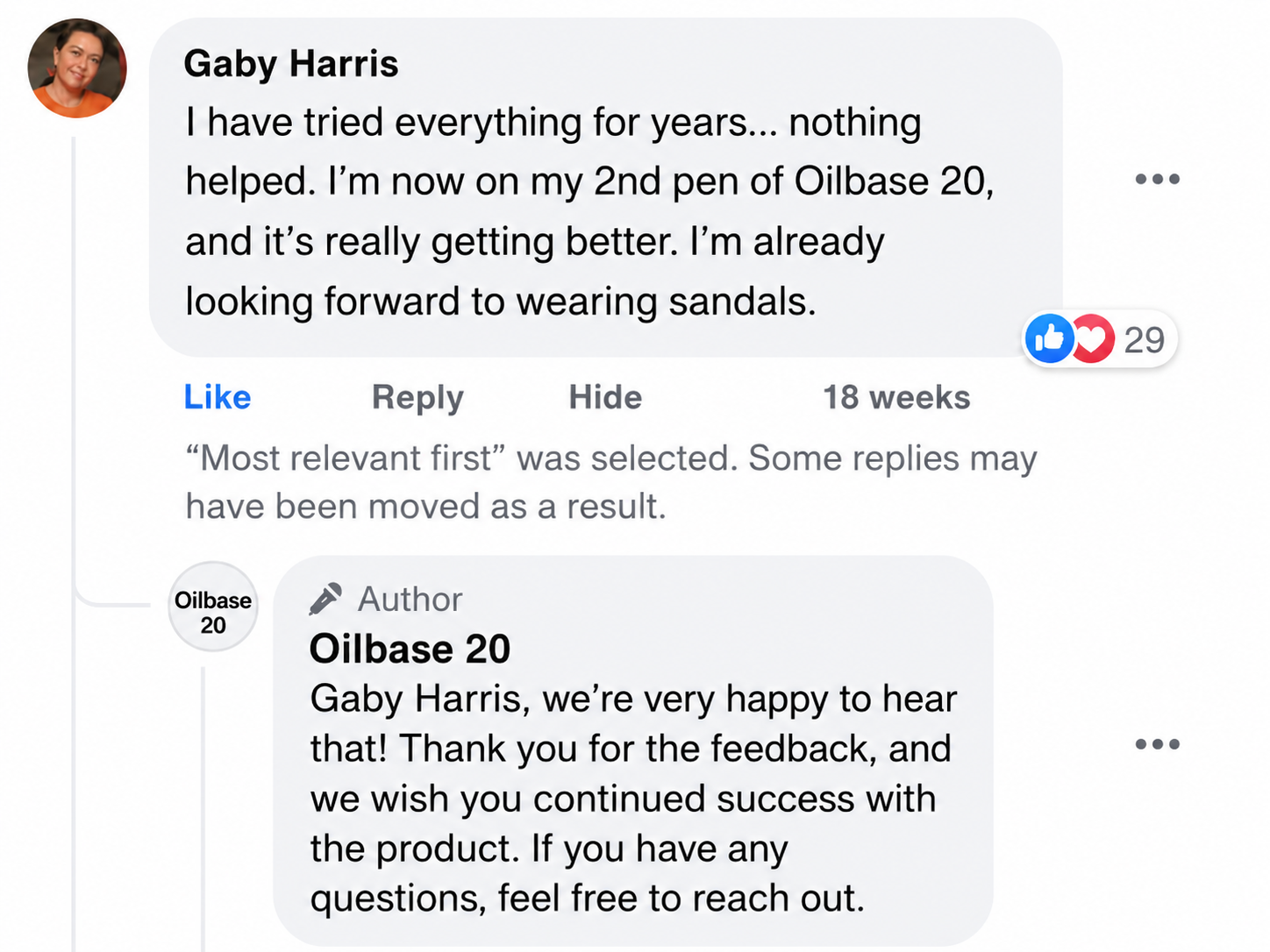 Gaby Harris review of Oilbase-20